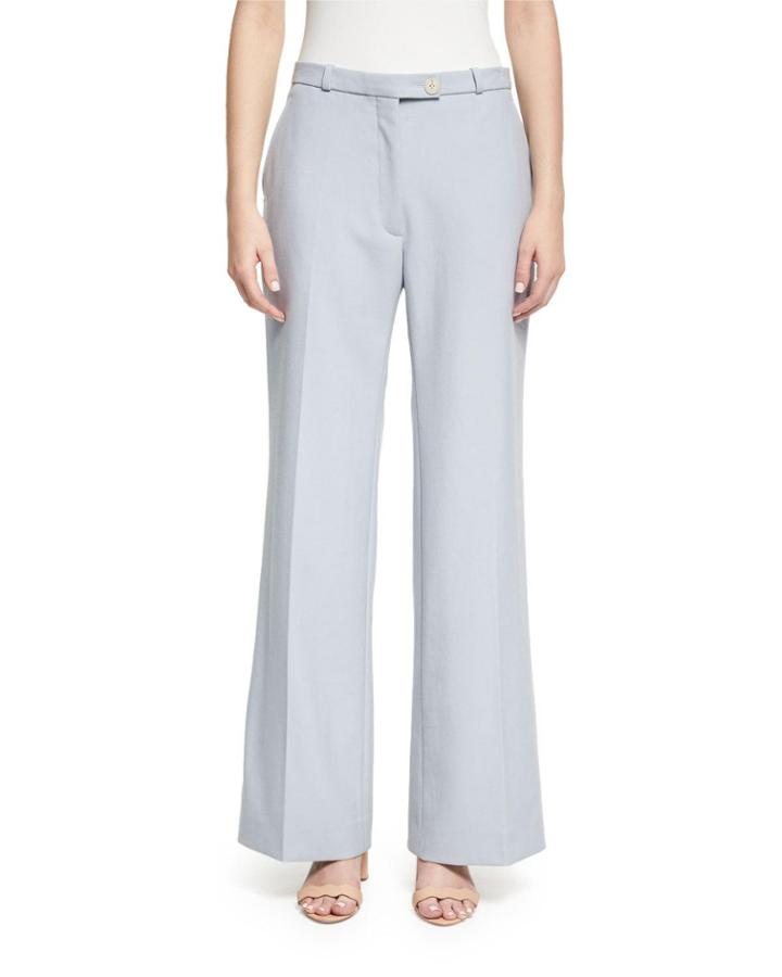 Wide-leg Tailored Trousers, Blue