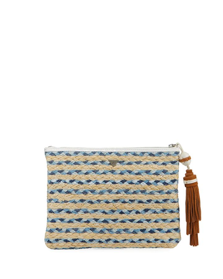 Mirabel Multicolor Woven Clutch Bag