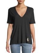 Wassa Holes Jersey V-neck Tee