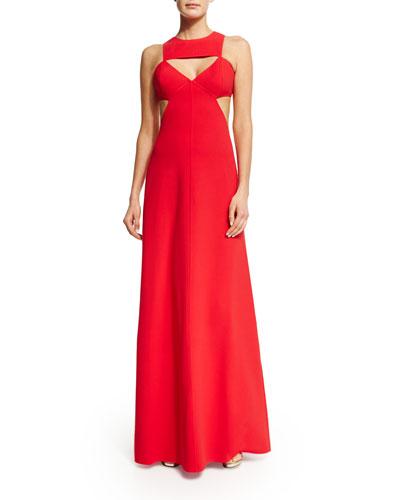 Sleeveless Cutout Gown,