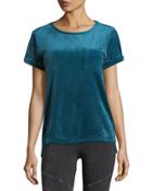 Velvet Short-sleeve Pocket Tee