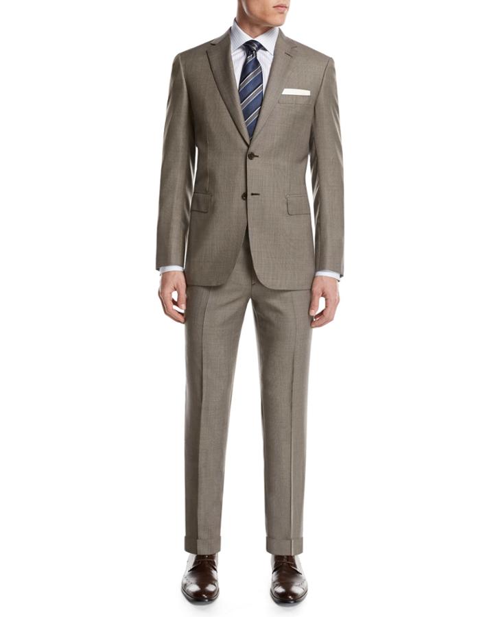 Micro-check Wool Two-piece