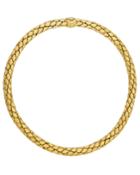 18k Gold Woven Necklace