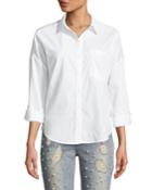 Cassie Embroidered Button-front Blouse