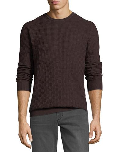 Basketweave Crewneck
