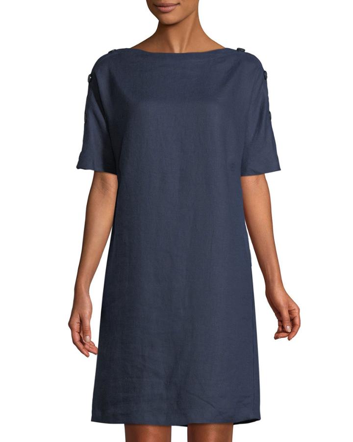 Linen Button-sleeve