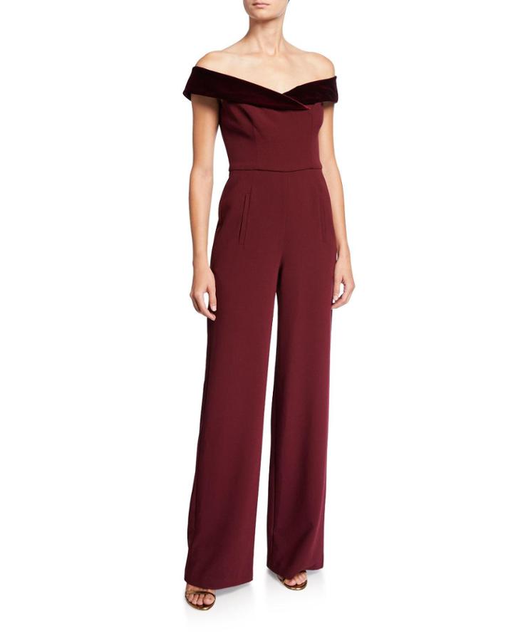 Yoli Colorblock Jumpsuit W/ Velvet Cuff