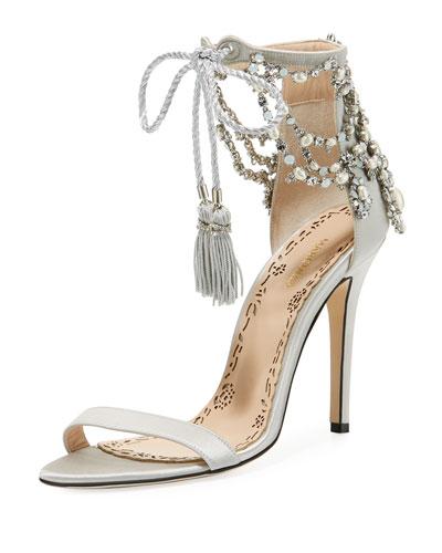 Marissa Satin Tassel-tie Jeweled