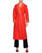Double Face Two Tone Coat, Red
