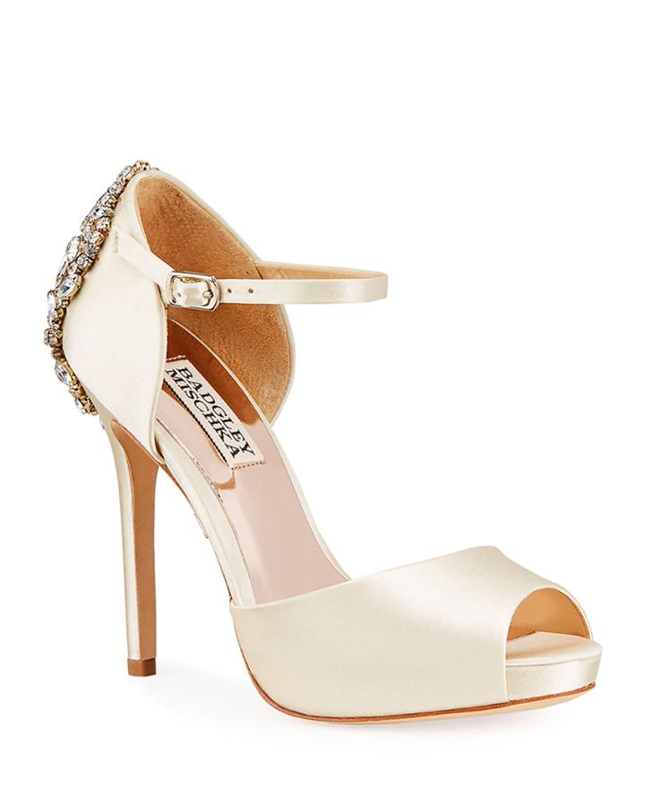 Dawn Embellished Peep-toe Pumps