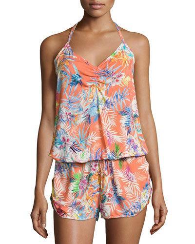 Regina Floral-print Romper,