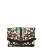 Cait Embroidered Canvas Clutch Bag