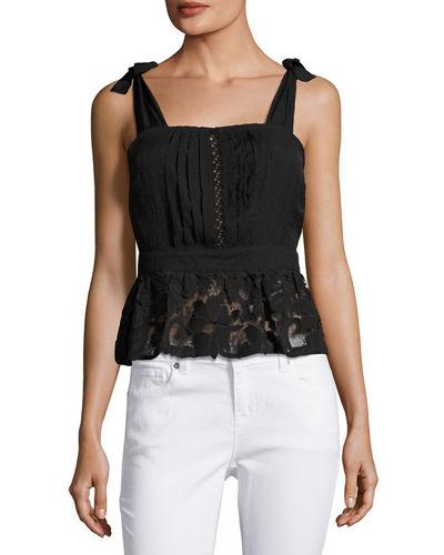 Primrose Lace-peplum Top