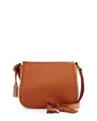 Tiffany Large Leather Shoulder Bag, Cognac