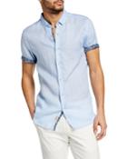 Men's Reverse Floral-print Linen