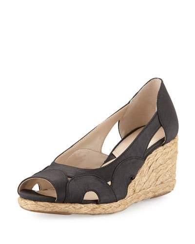 Bounce Cutout Wedge Pump, Black