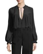 Jalen Split-neck Long-sleeve