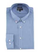 Men's Trim Fit Regular Finish Micro Check Dress