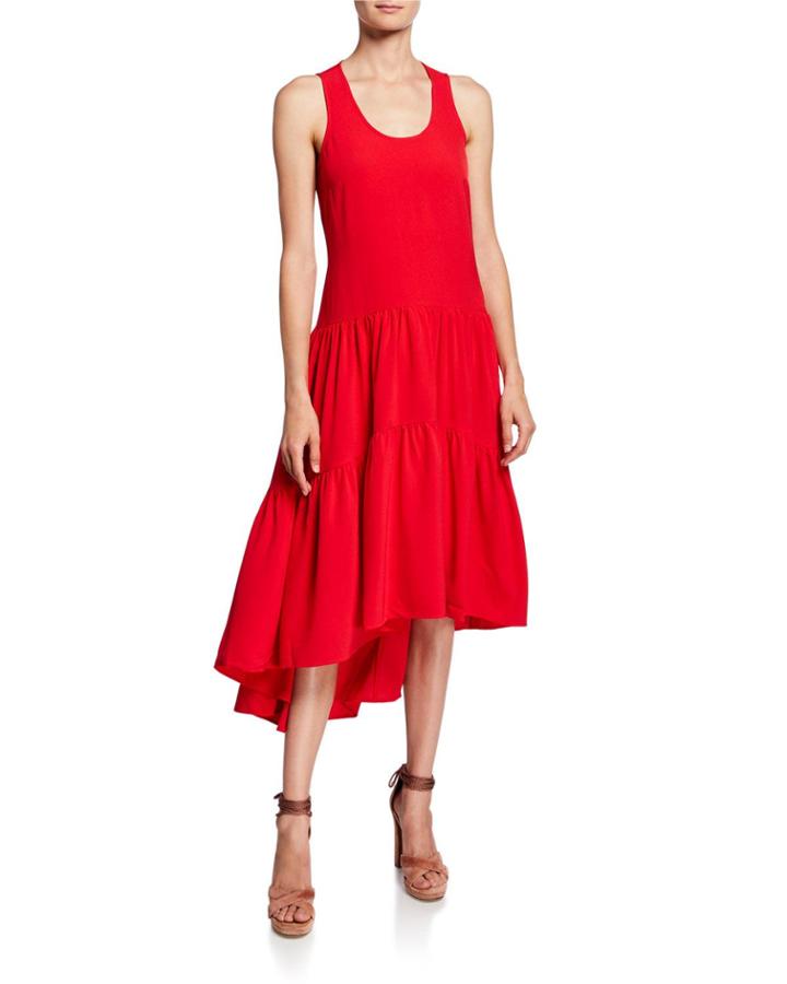 Tiered High-low Flounce