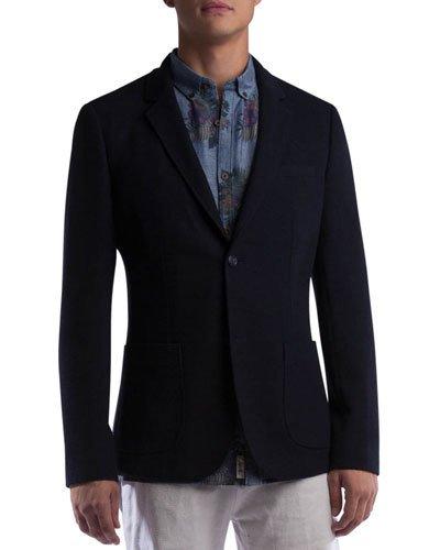 Brooks Classic-fit Knit Blazer, Navy