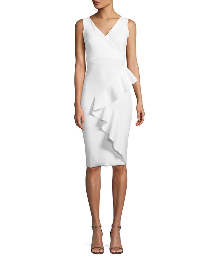 Ceren Asymmetric-ruffle Wrap