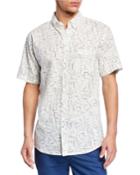 Men's Jack Shirt Sleeve Printed Button Front