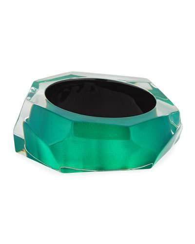 Faceted Bangle Bracelet, Jungle Green