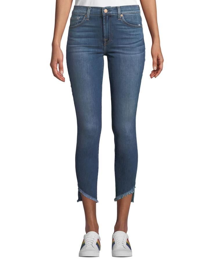 Gwenevere Raw Angled-ankle Jeans