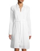 Double-gauze Long-sleeve Belted