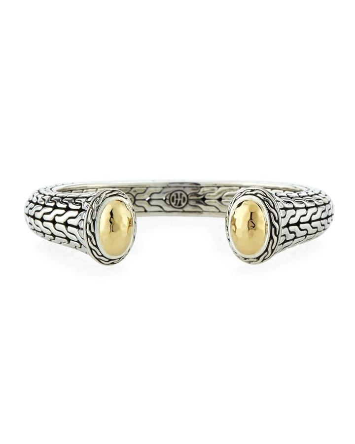 Classic Chain Two-tone Cuff Bracelet