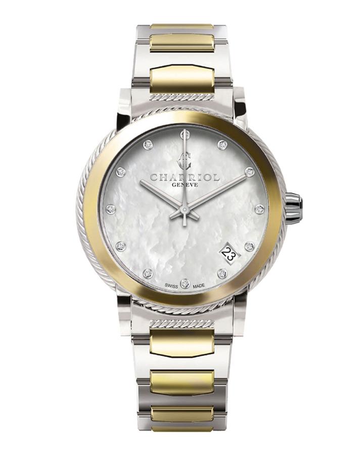 26mm Parisii Diamond Bicolor Watch W/ Bracelet
