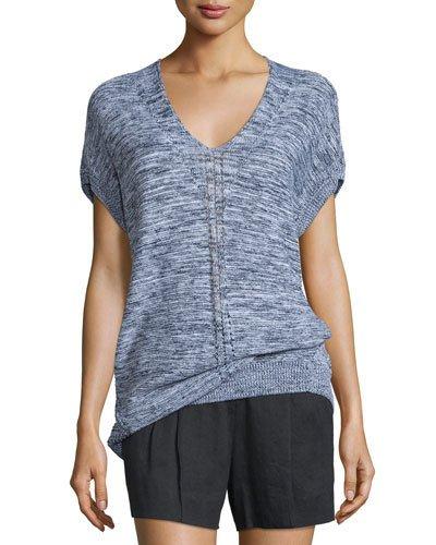 Marled Knit Short-sleeve