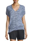 Marled Knit Short-sleeve