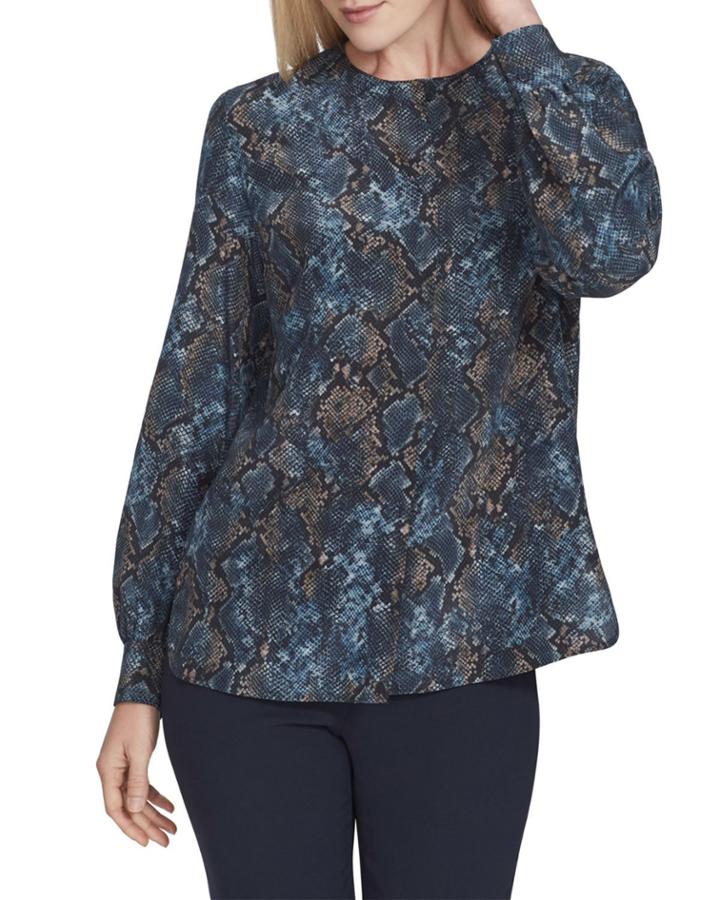 Jenalee Sophisticated Snake-print Long-sleeve