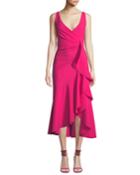 Flounce-ruffle Sleeveless Dress
