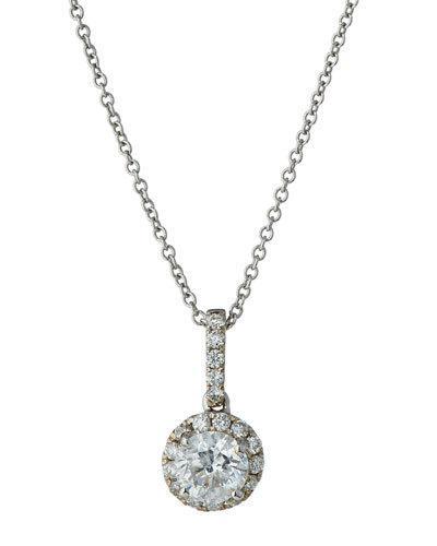 14k Diamond Pendant Necklace,