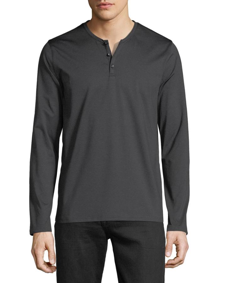 Men's Tech-fabric Henley T-shirt