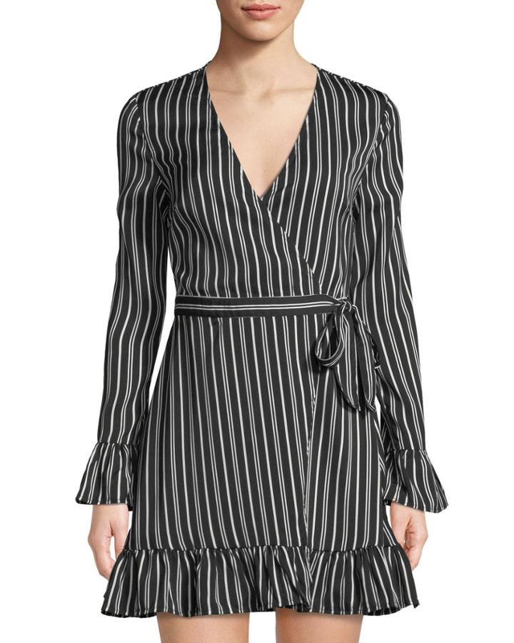 Ophelia Striped Wrap Dress
