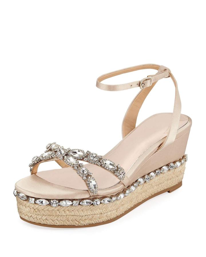 Silvie Crystal-embellished Platform Espadrilles
