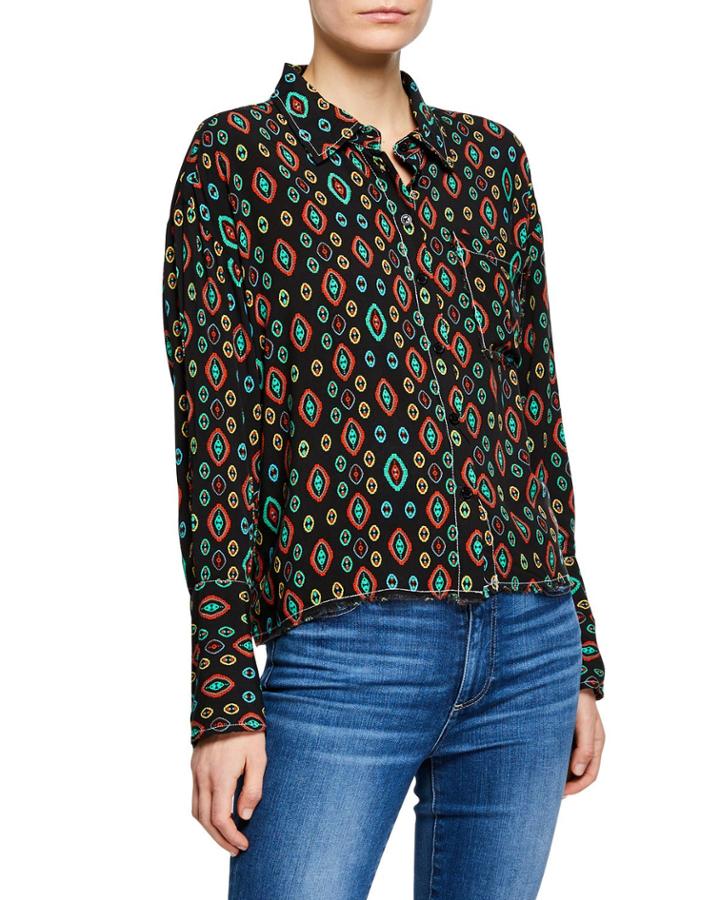 Reese Button-down Printed Blouse