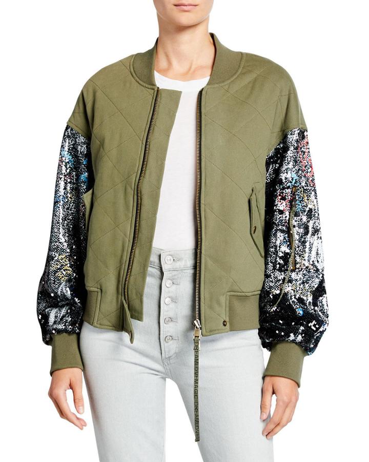Mickie Sequined Bomber Jacket