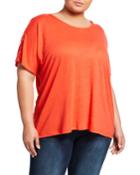 Slub Lace-up Dolman
