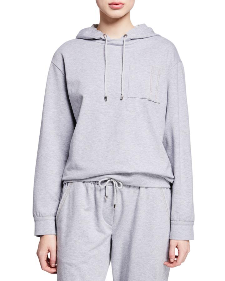 Heathered Monili-pocket Hoodie