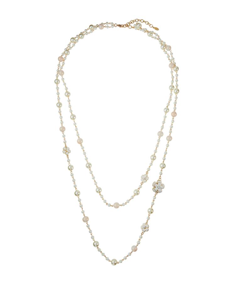 2-row Flower Necklace