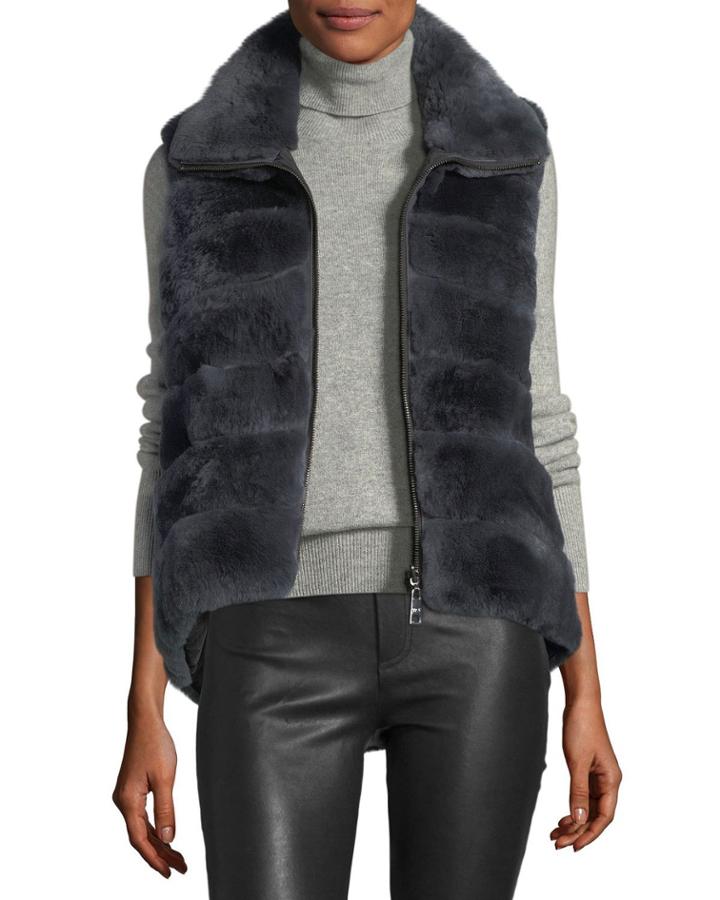 High-low Reversible Fur Vest