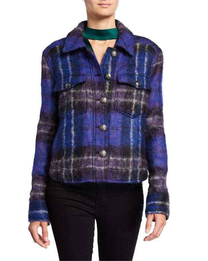Emmons Plaid Wool-blend Jacket