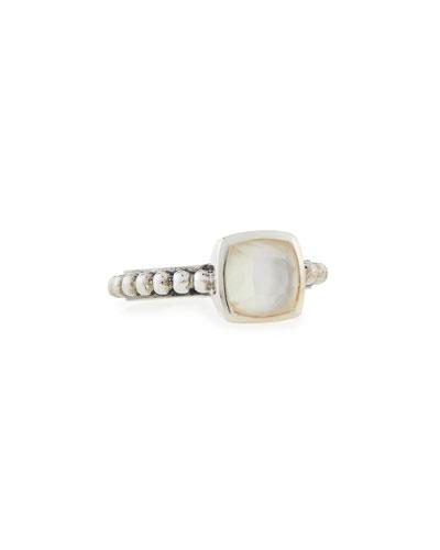 Crystal Quartz & Mother-of-pearl Ring,