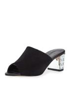 Carly Embellished-heel Suede