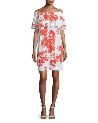 Dara Off-the-shoulder Floral-print Dress