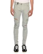 Distressed Motorcycle Jeans